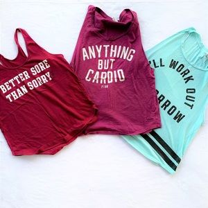 Victoria’s Secret PINK gym tank LOT of 3